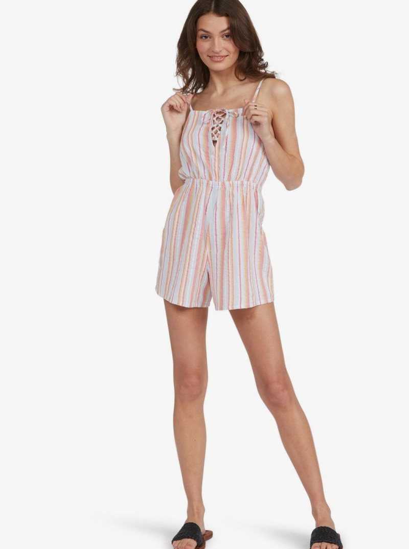 Combinaison Roxy Endless Love Romper Femme Bleu Stripes | 423061SIG