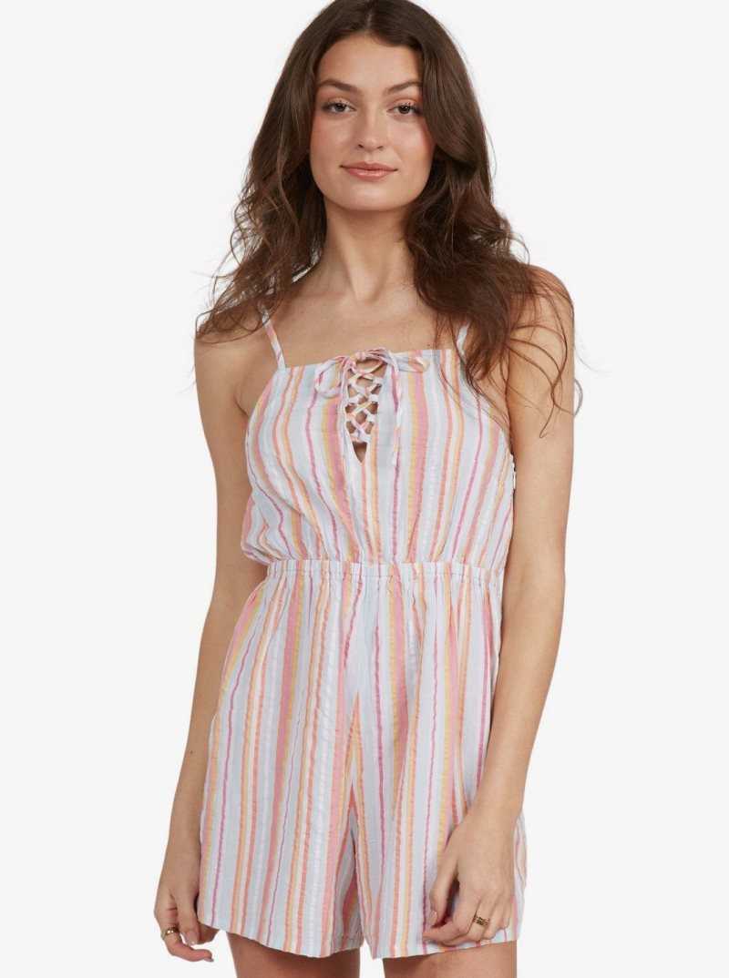 Combinaison Roxy Endless Love Romper Femme Bleu Stripes | 423061SIG