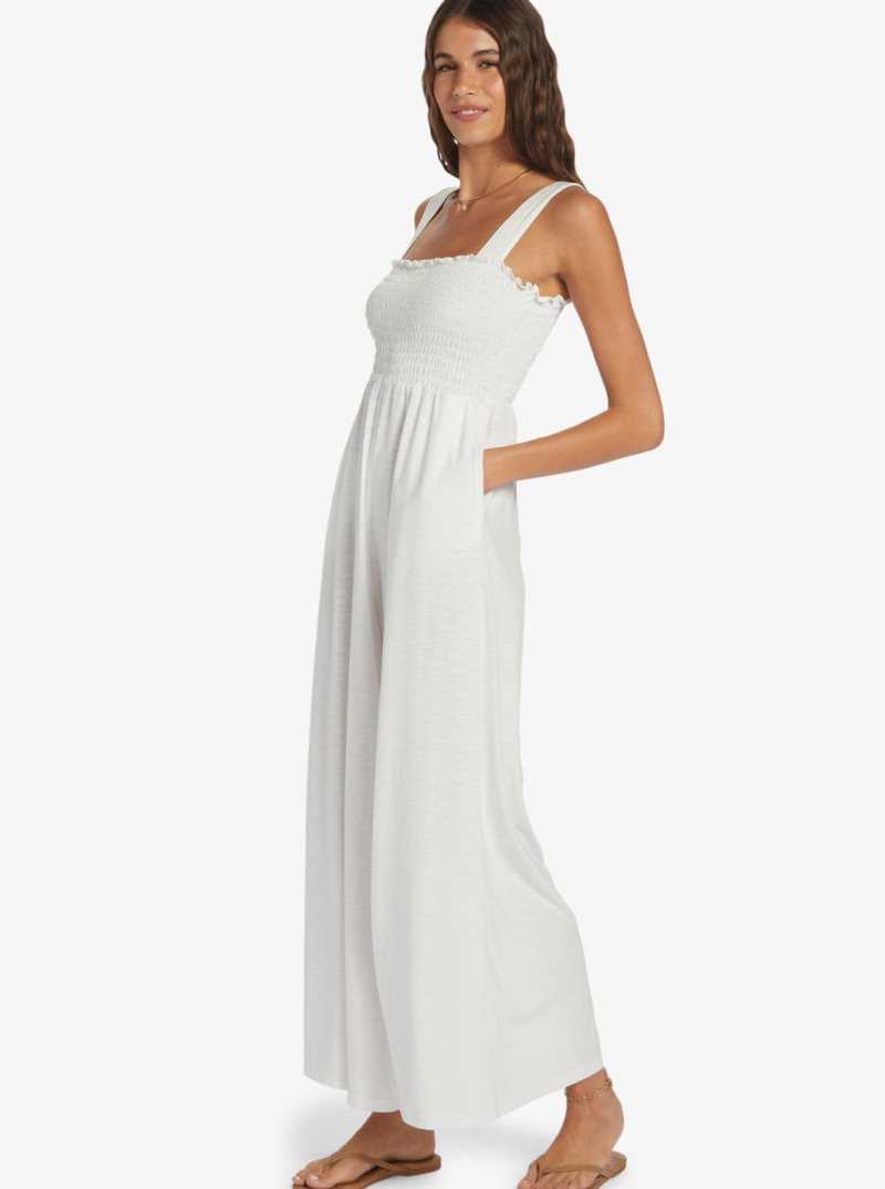 Combinaison Roxy Just Passing By Knit Robe Femme Blanche | 359876WPQ