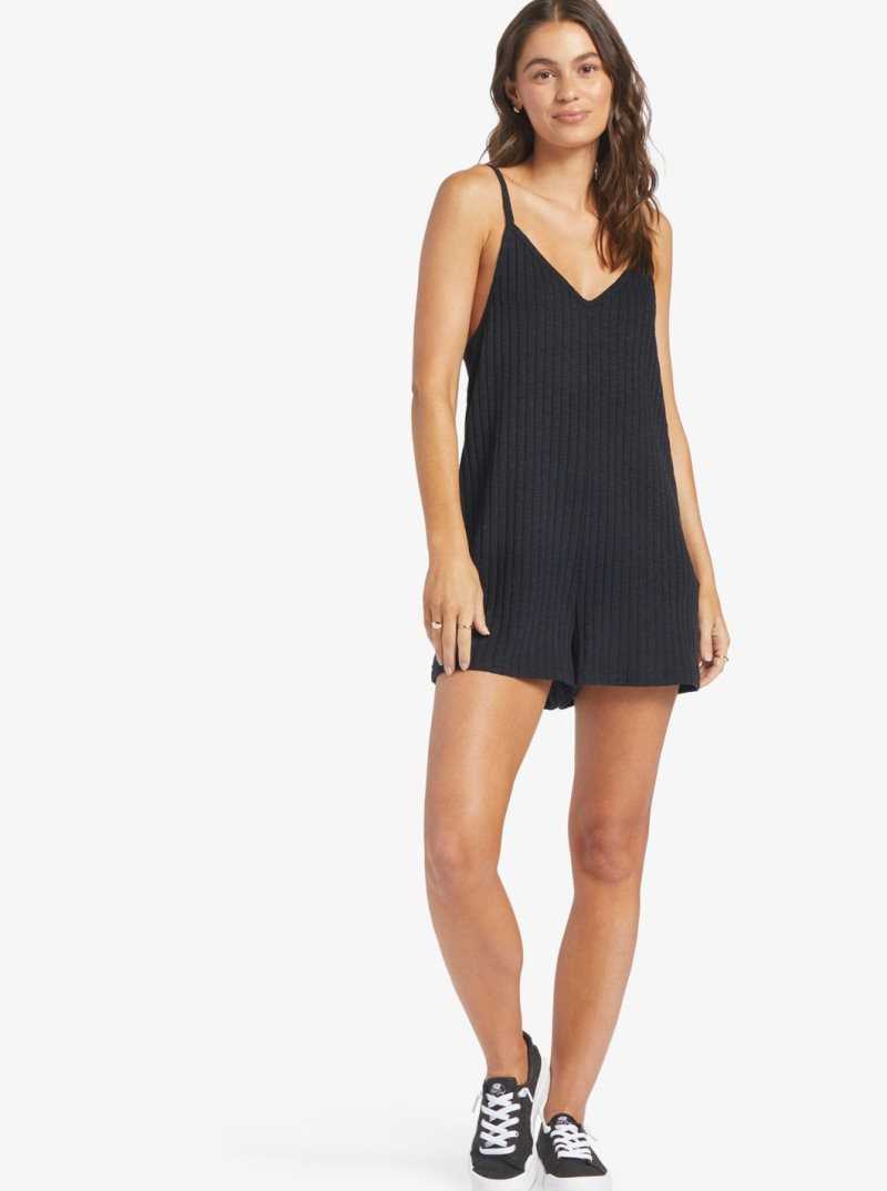 Combinaison Roxy On Our Way Knit V-Neck Romper Femme Grise Foncé | 918653EUN