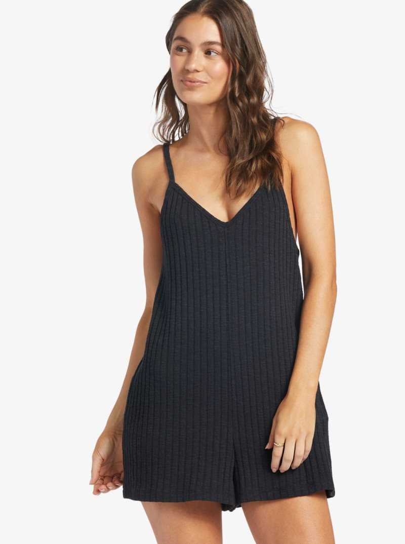 Combinaison Roxy On Our Way Knit V-Neck Romper Femme Grise Foncé | 918653EUN