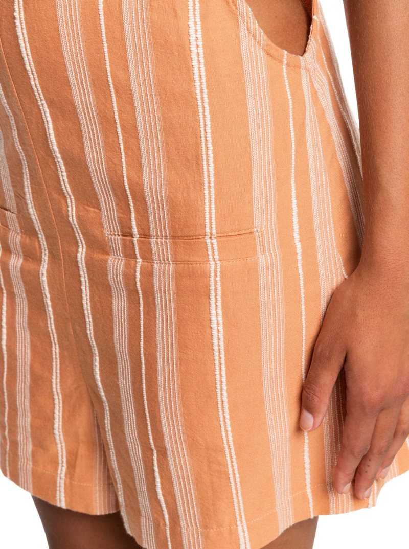 Combinaison Roxy Silver Sky Stripe Woven Romper Femme Stripes | 576839DPU