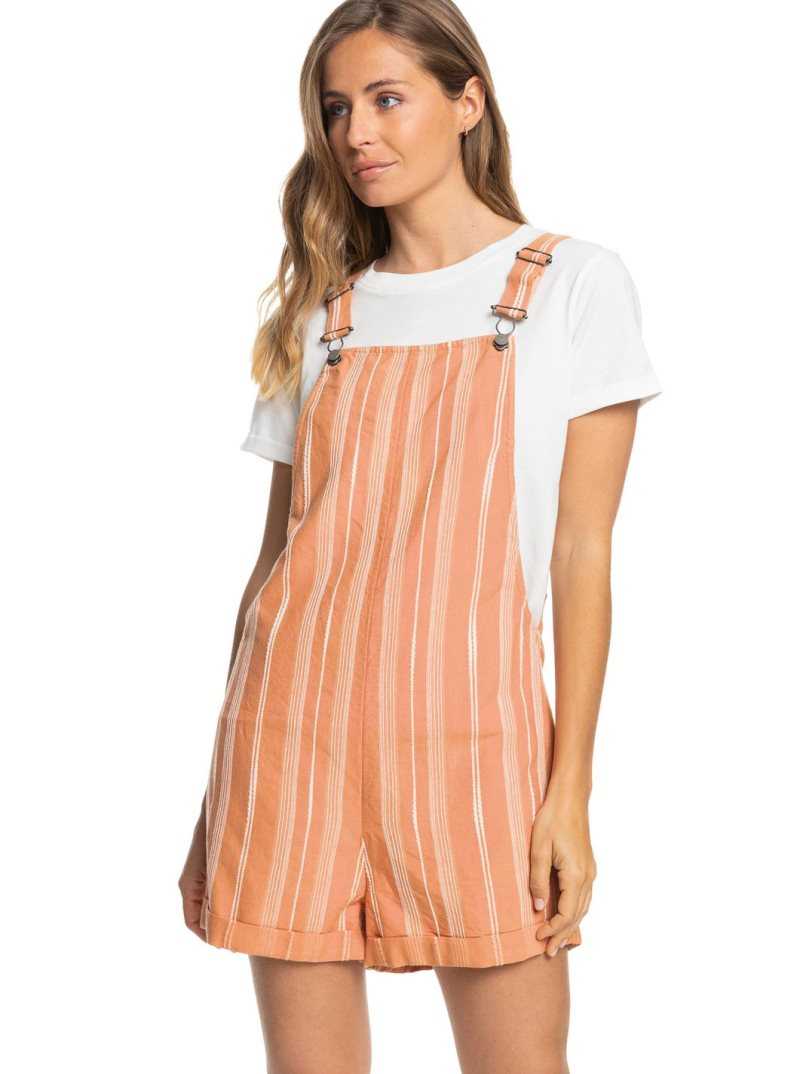 Combinaison Roxy Silver Sky Stripe Woven Romper Femme Stripes | 576839DPU