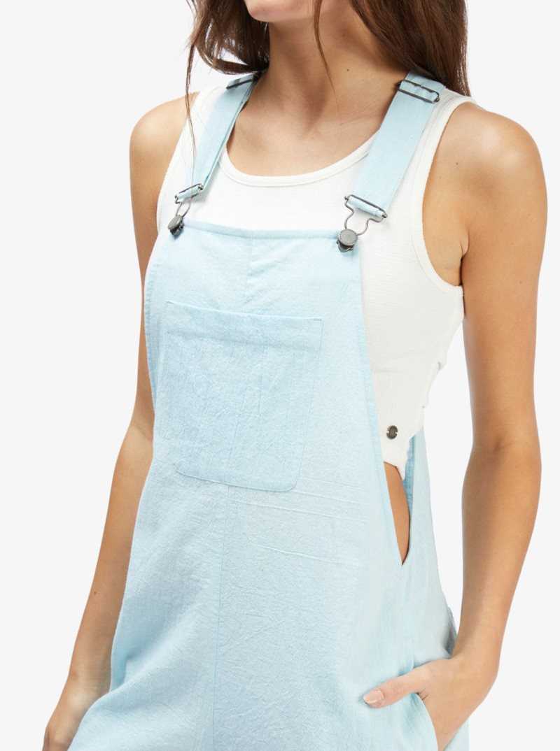 Combinaison Roxy Somebody New Corta Overalls Femme Bleu | 429068QVO