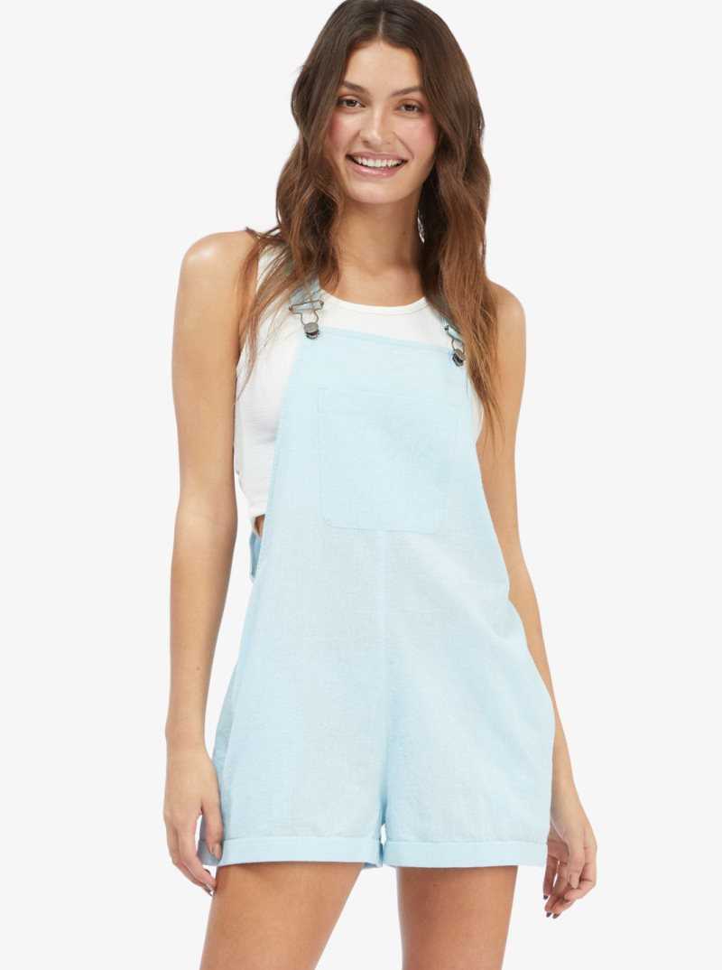Combinaison Roxy Somebody New Corta Overalls Femme Bleu | 429068QVO