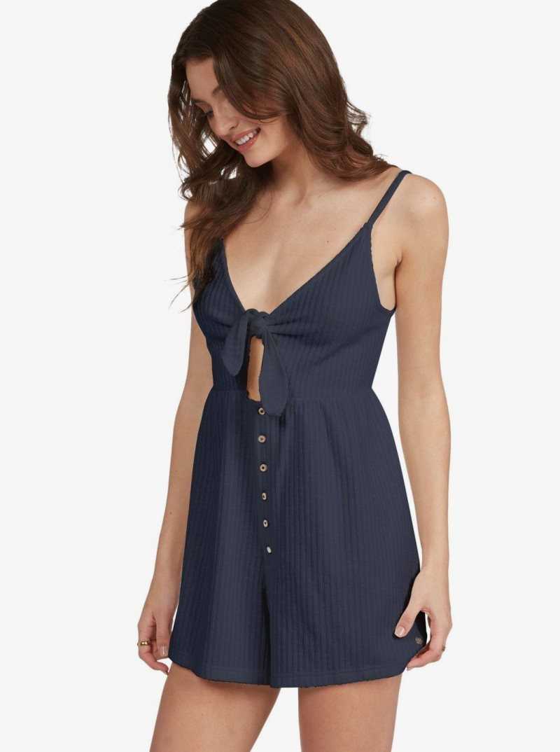 Combinaison Roxy Sun N Vibes Mini Lanières Romper Femme Indigo | 680273RYH