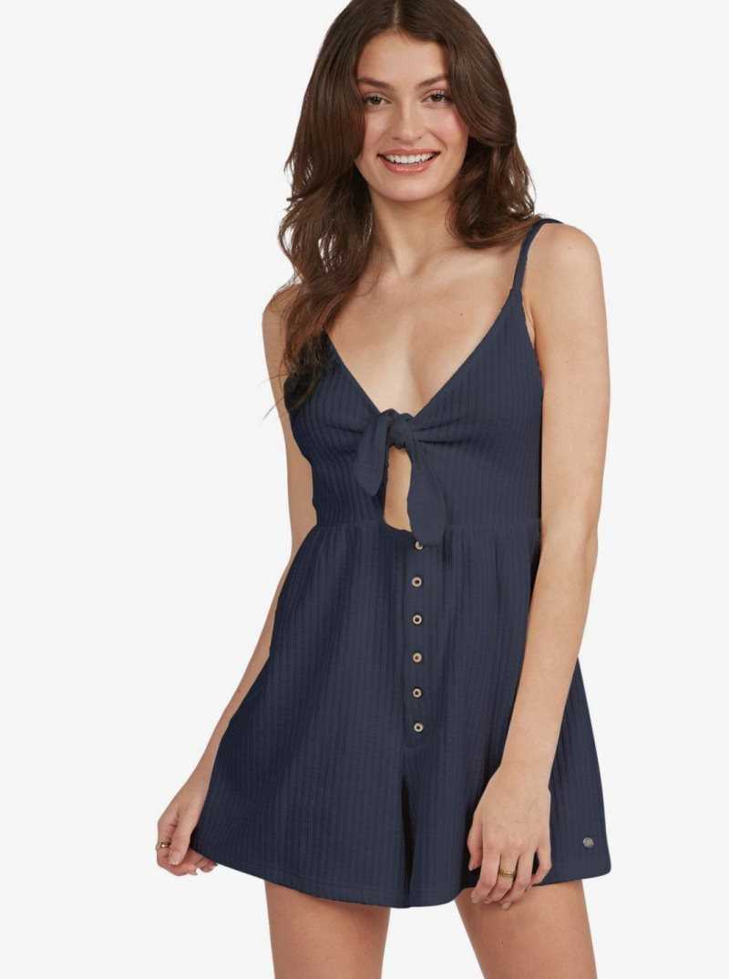 Combinaison Roxy Sun N Vibes Mini Lanières Romper Femme Indigo | 680273RYH