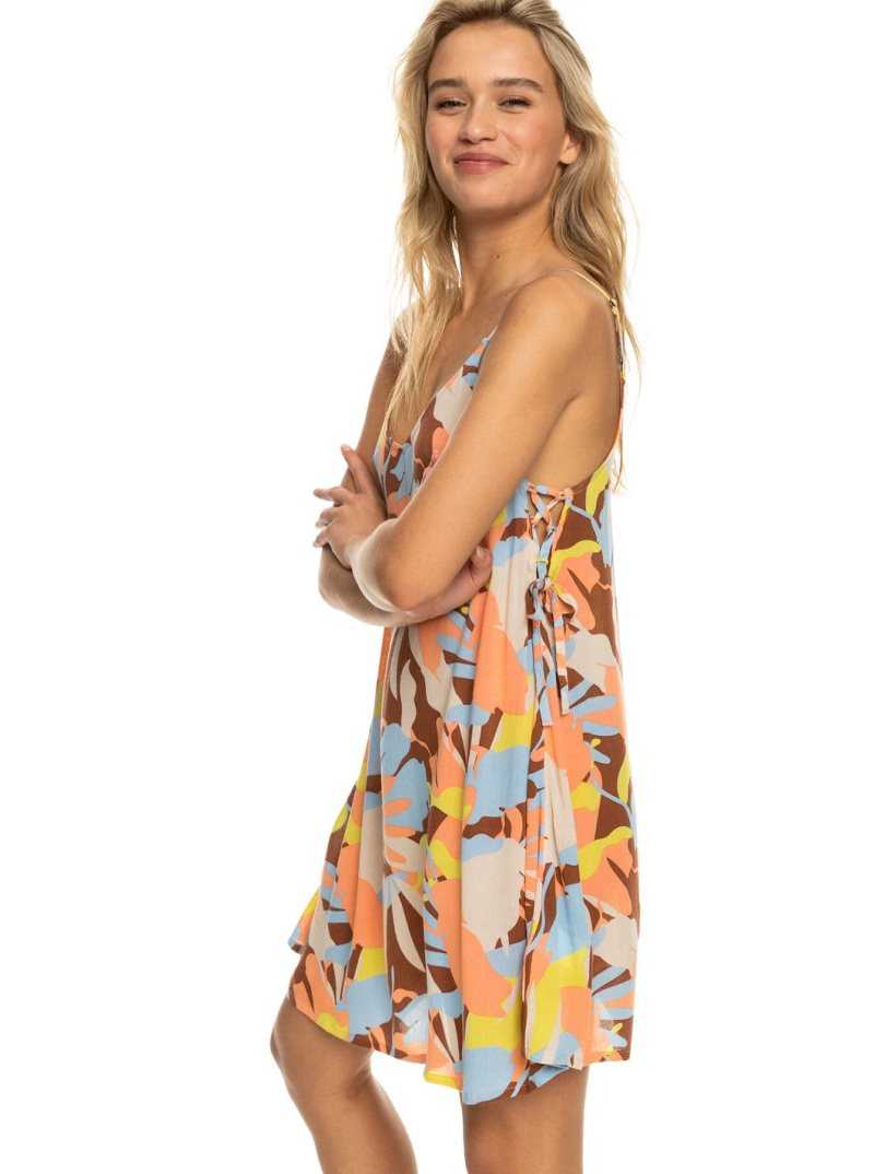 Cover Ups Roxy Beachy Vibes Printed Beach Femme Marron | 146970UTB