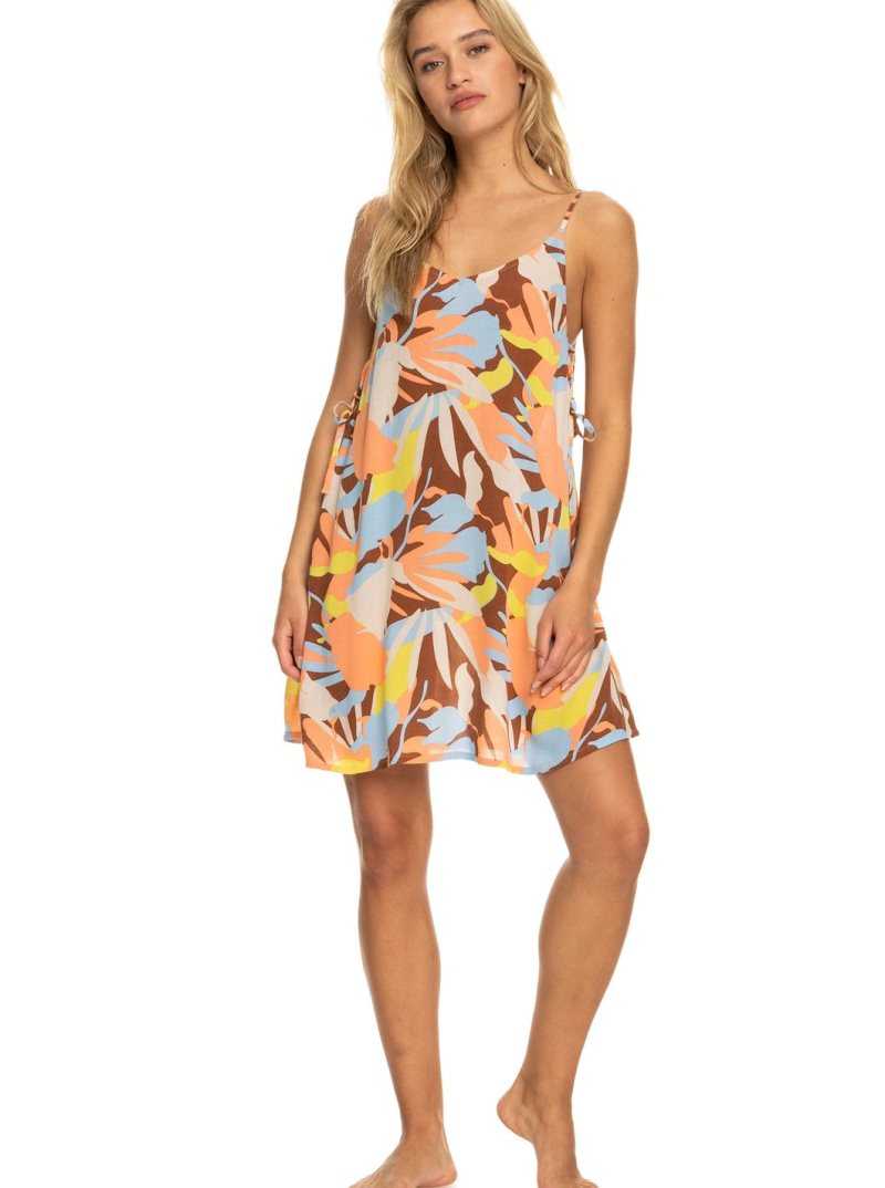 Cover Ups Roxy Beachy Vibes Printed Beach Femme Marron | 146970UTB