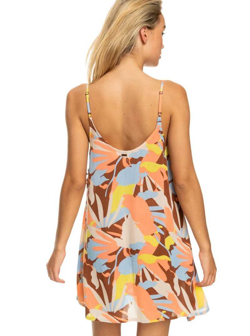 Cover Ups Roxy Beachy Vibes Printed Beach Femme Marron | 146970UTB