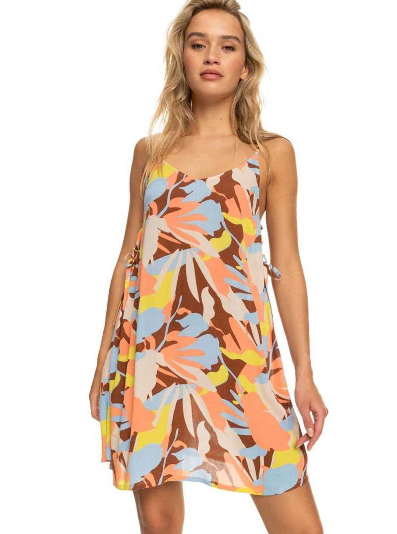 Cover Ups Roxy Beachy Vibes Printed Beach Femme Marron | 146970UTB