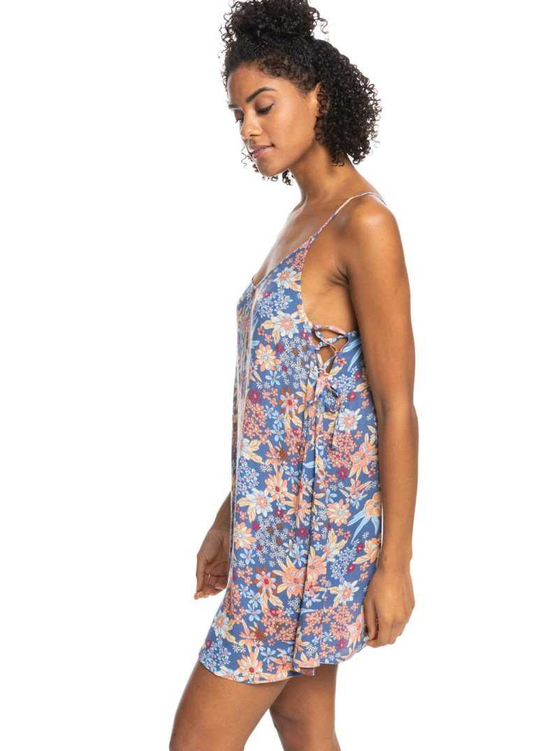 Cover Ups Roxy Beachy Vibes Printed Beach Femme Bleu | 452967ONQ