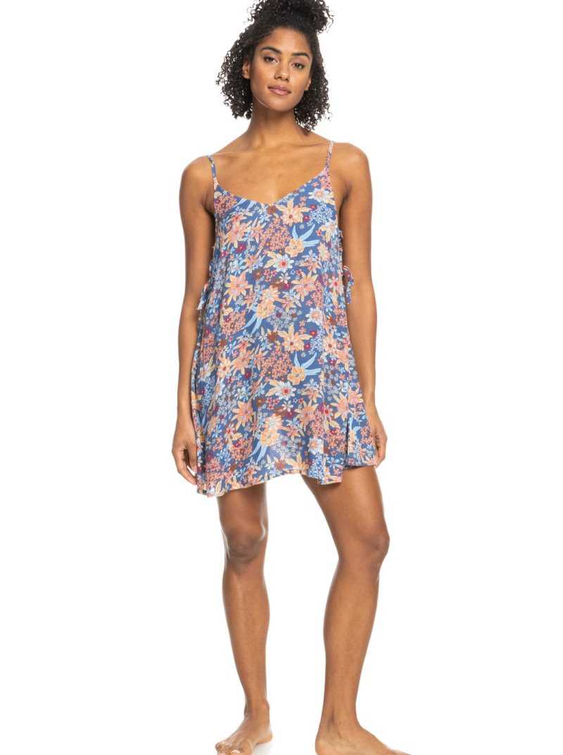 Cover Ups Roxy Beachy Vibes Printed Beach Femme Bleu | 452967ONQ