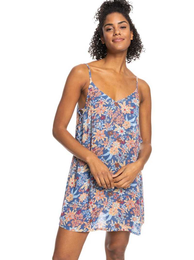 Cover Ups Roxy Beachy Vibes Printed Beach Femme Bleu | 452967ONQ