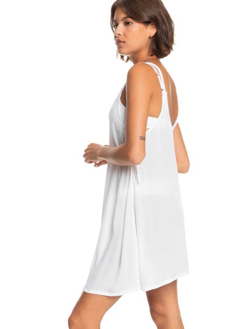 Cover Ups Roxy Beachy Vibes Solid Beach Femme Blanche | 392071JCV