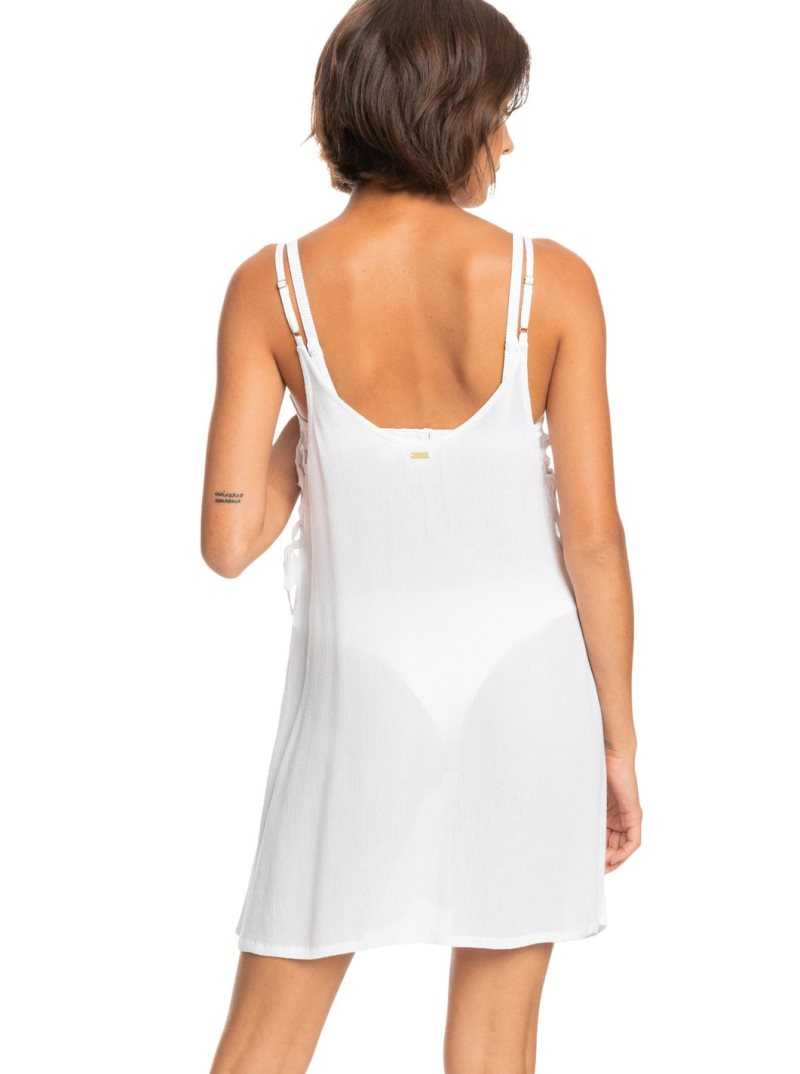 Cover Ups Roxy Beachy Vibes Solid Beach Femme Blanche | 392071JCV