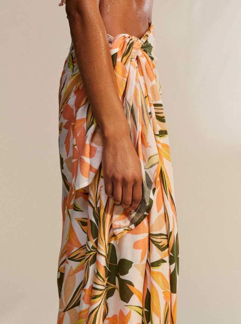 Cover Ups Roxy Cool And Lovely Sarong Femme Blanche | 786924FJL