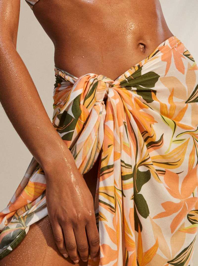 Cover Ups Roxy Cool And Lovely Sarong Femme Blanche | 786924FJL