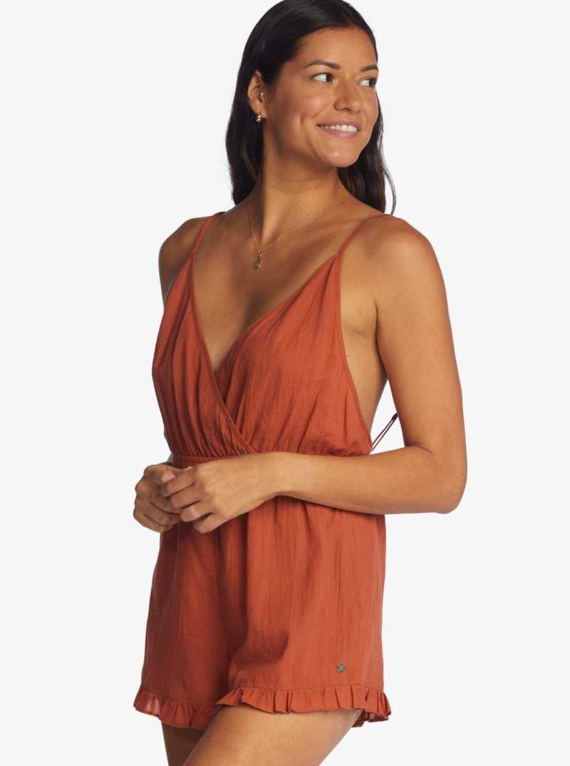 Cover Ups Roxy Honest Love Lanières Beach Romper Femme | 465831CPL