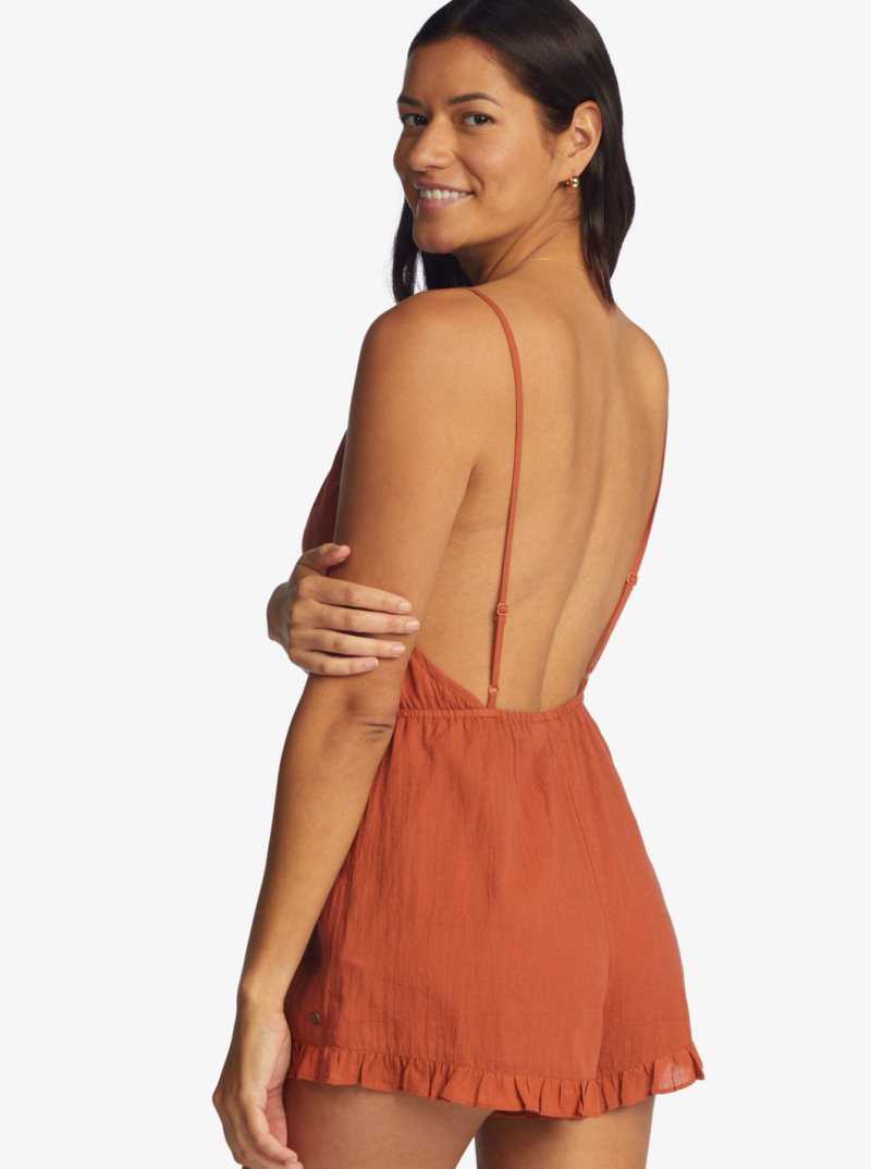 Cover Ups Roxy Honest Love Lanières Beach Romper Femme | 465831CPL