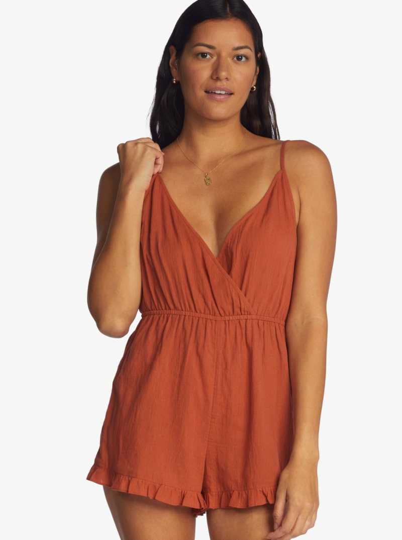 Cover Ups Roxy Honest Love Lanières Beach Romper Femme | 465831CPL