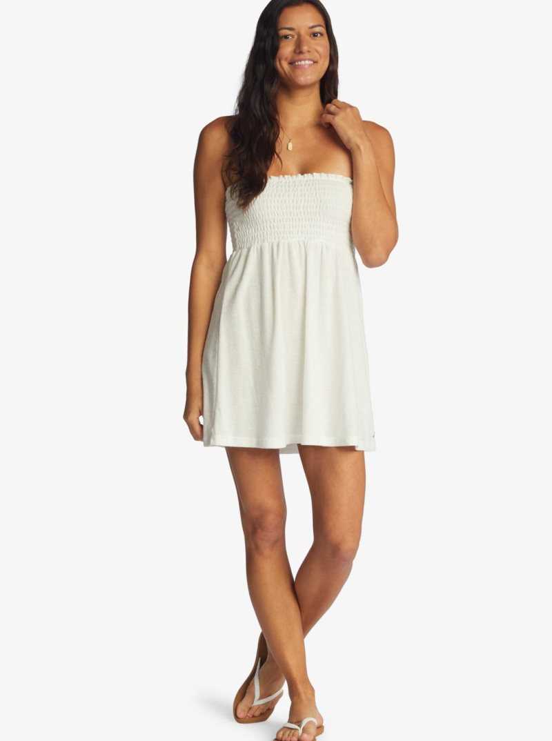 Cover Ups Roxy La Bomba Strapless Femme Blanche | 170634YFE