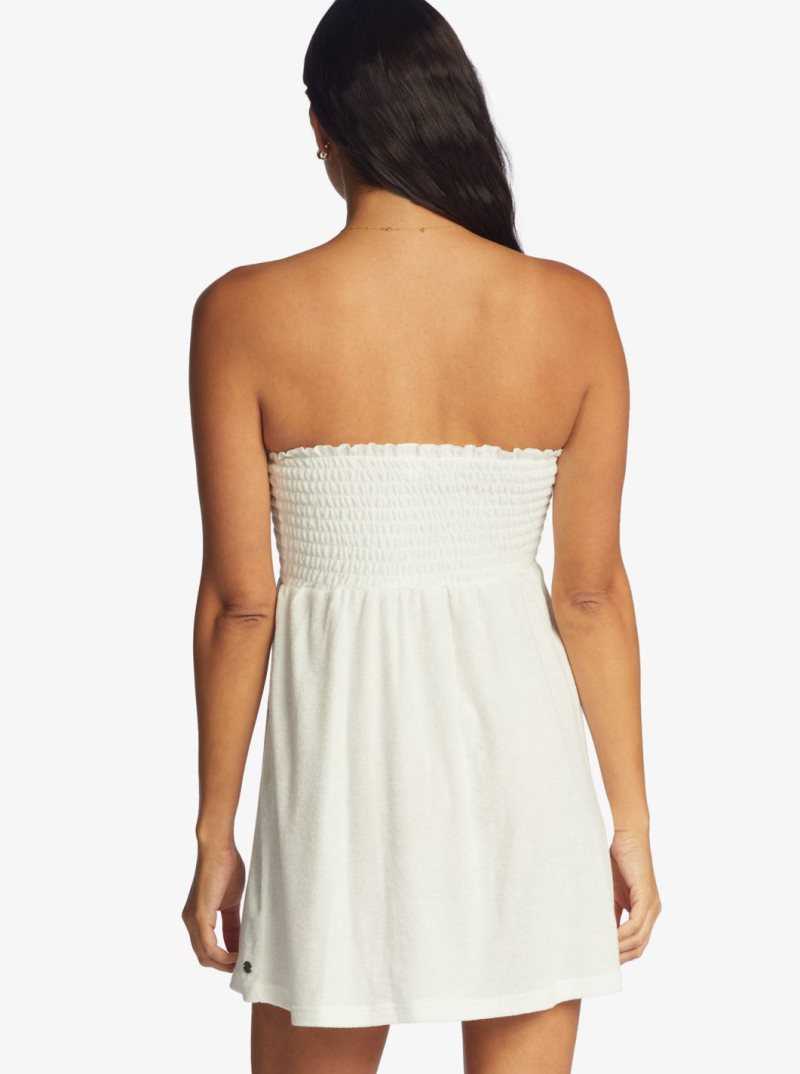 Cover Ups Roxy La Bomba Strapless Femme Blanche | 170634YFE