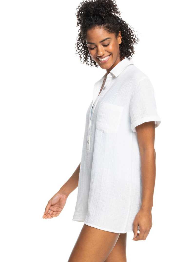 Cover Ups Roxy Loved By You Beach Romper Femme Blanche | 654238KBX