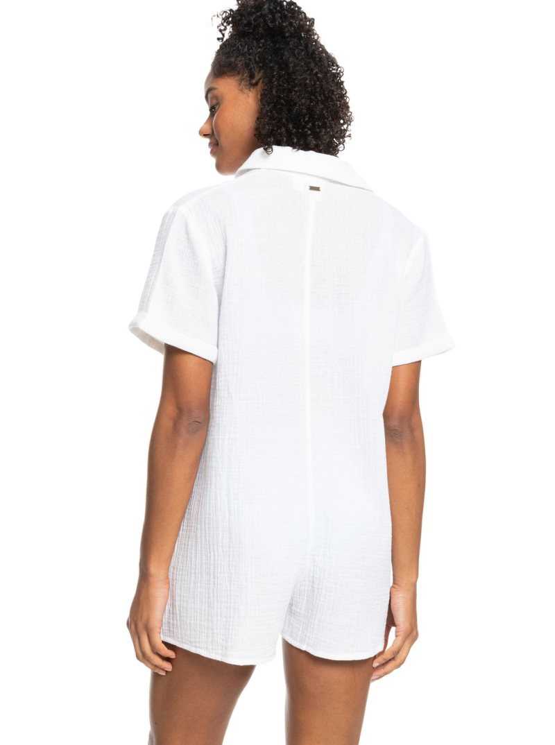 Cover Ups Roxy Loved By You Beach Romper Femme Blanche | 654238KBX