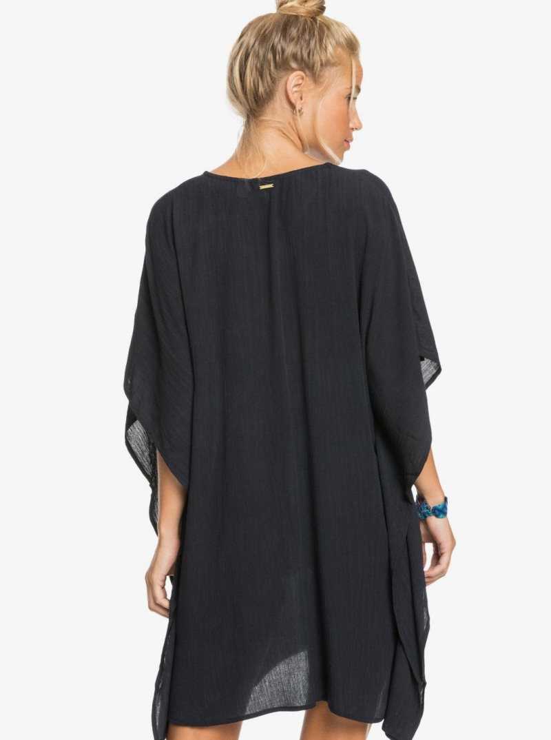 Cover Ups Roxy Moon Blessing Poncho Beach Coverup Femme Grise Foncé | 264105MVD