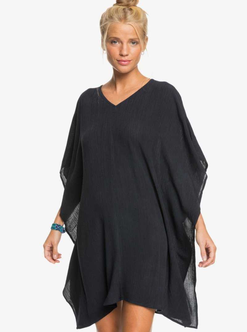 Cover Ups Roxy Moon Blessing Poncho Beach Coverup Femme Grise Foncé | 264105MVD