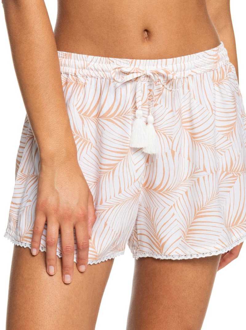 Cover Ups Roxy Salty Tan Shorts Femme | 713054TYH