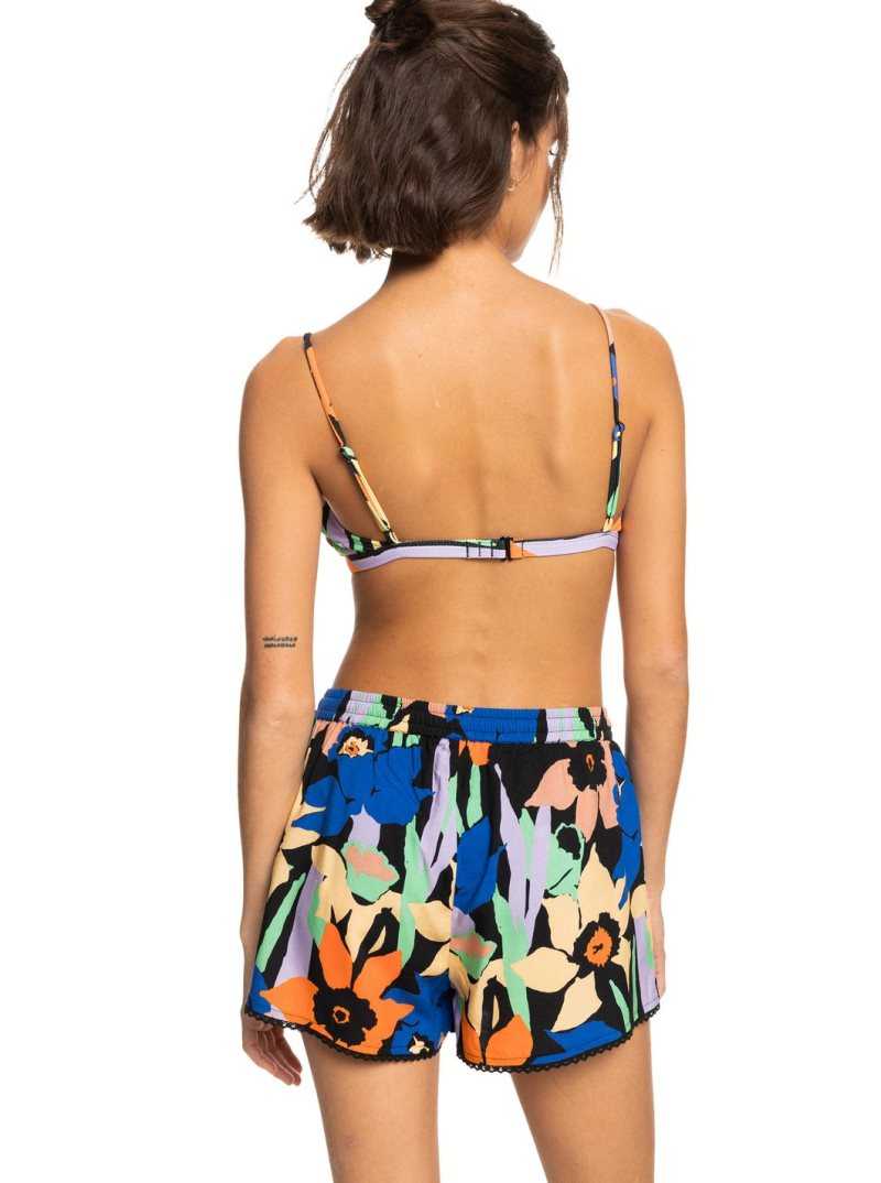 Cover Ups Roxy Salty Tan Shorts Femme Grise Foncé Fleur | 097825EWH
