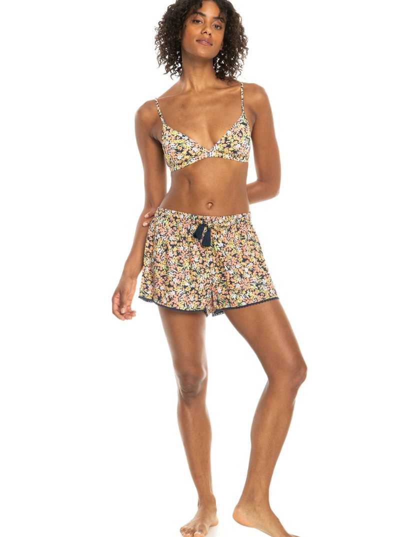 Cover Ups Roxy Salty Tan Shorts Femme Indigo | 049261WGU