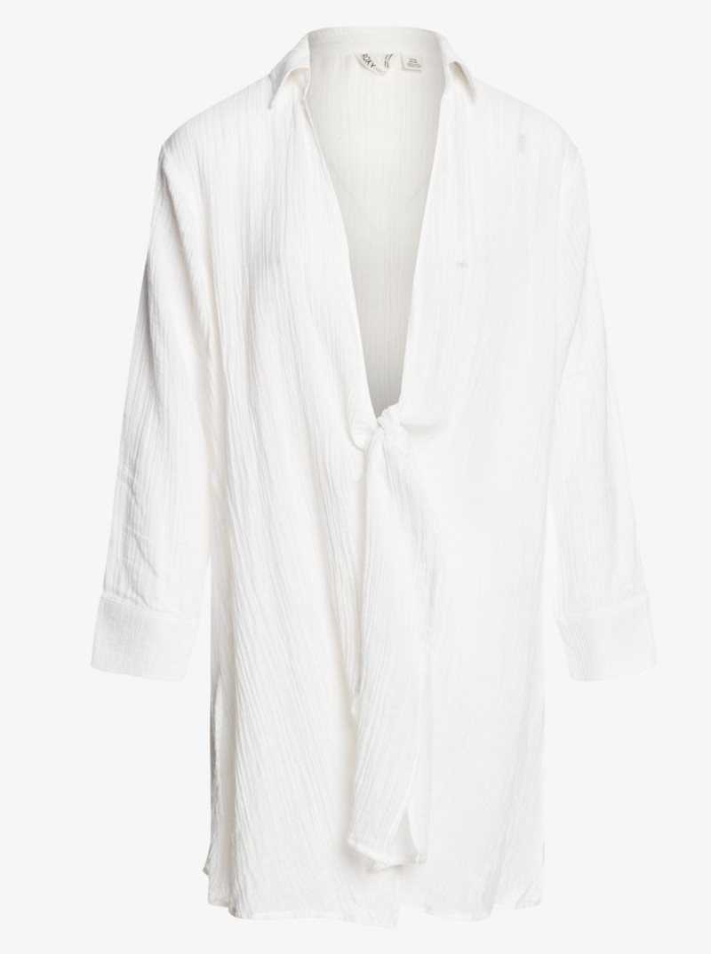 Cover Ups Roxy Unconditional Friend Shirt Femme Blanche | 912745PRH