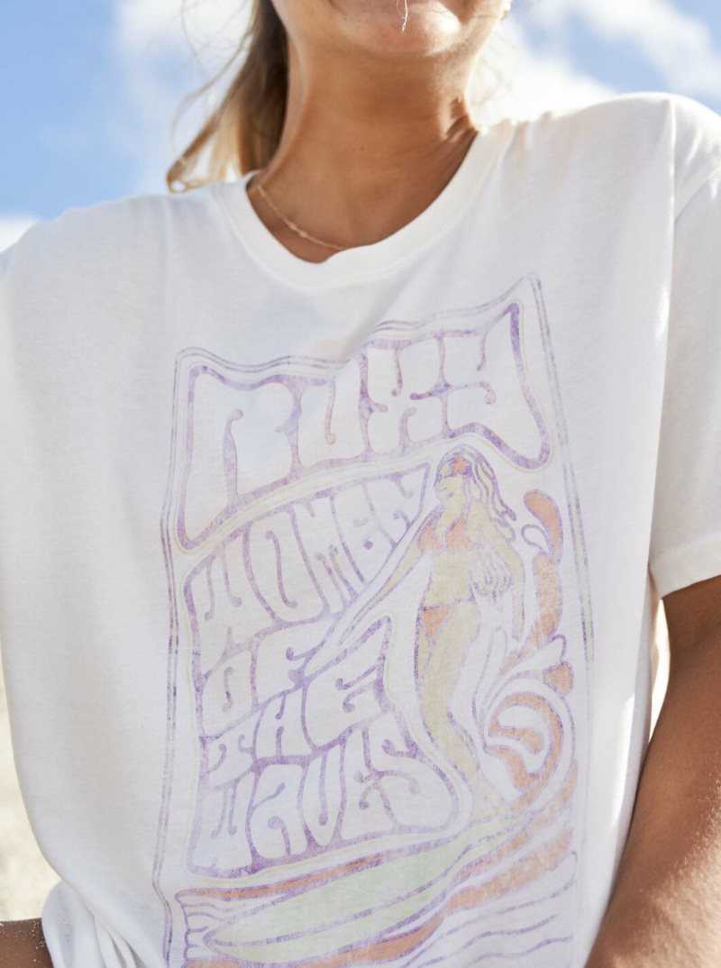 Debardeur Roxy Barrel Day T-Shirt Femme Blanche | 063285QES