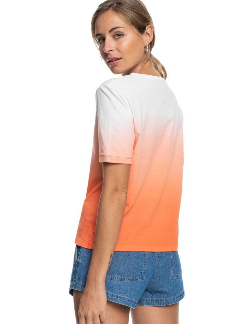 Debardeur Roxy Biarritz Vibes Corta Sleeve T-Shirt Femme Corail | 134579FZS