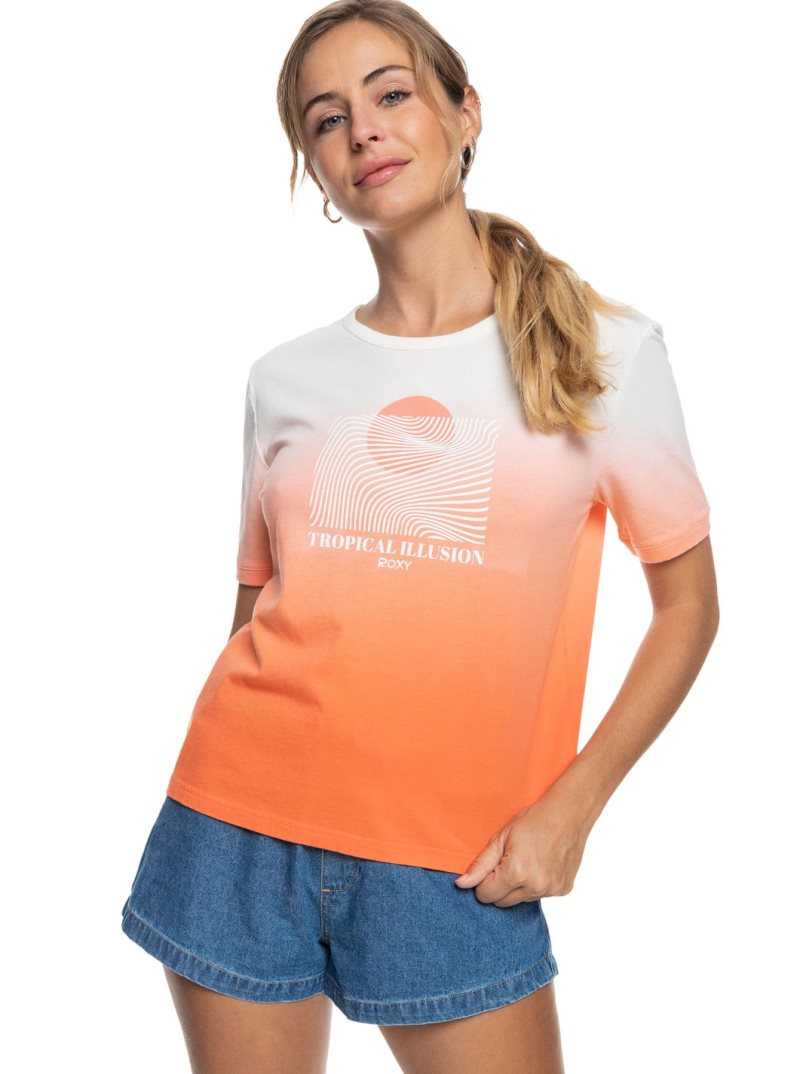 Debardeur Roxy Biarritz Vibes Corta Sleeve T-Shirt Femme Corail | 134579FZS