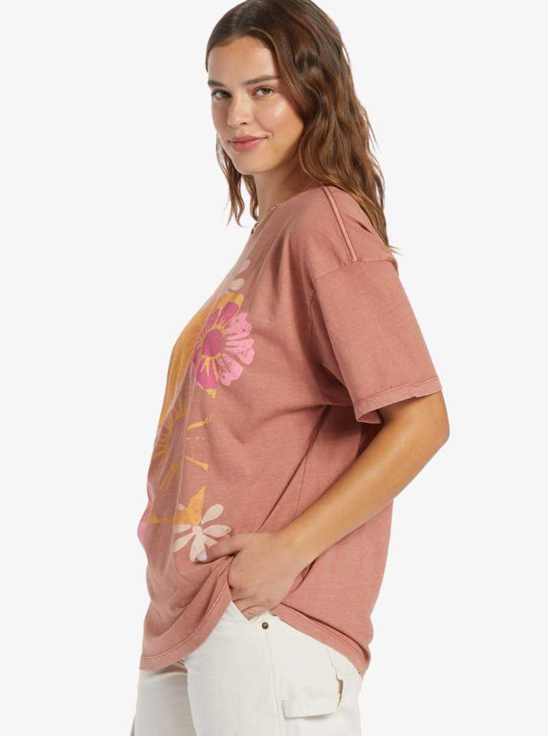 Debardeur Roxy Florals Oversized T-shirt Femme | 519287CHY