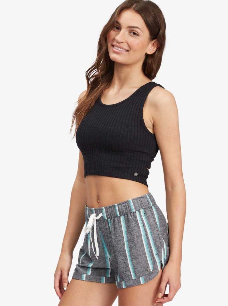 Debardeur Roxy Good Keepsake Knit Crop Top Femme Grise Foncé | 021789HNC