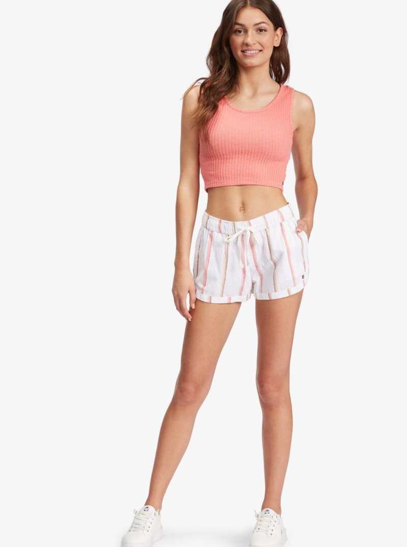 Debardeur Roxy Good Keepsake Knit Crop Top Femme Rose | 602187ZDN