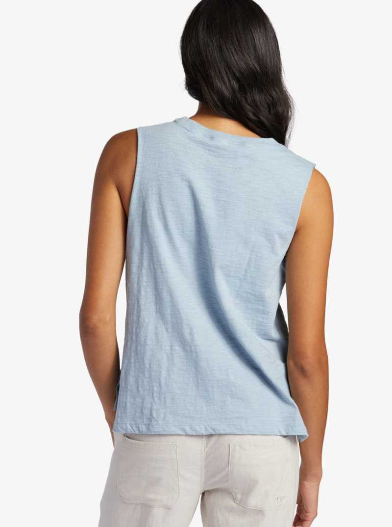 Debardeur Roxy Greatest Wave Muscle Femme Bleu | 163247LVZ