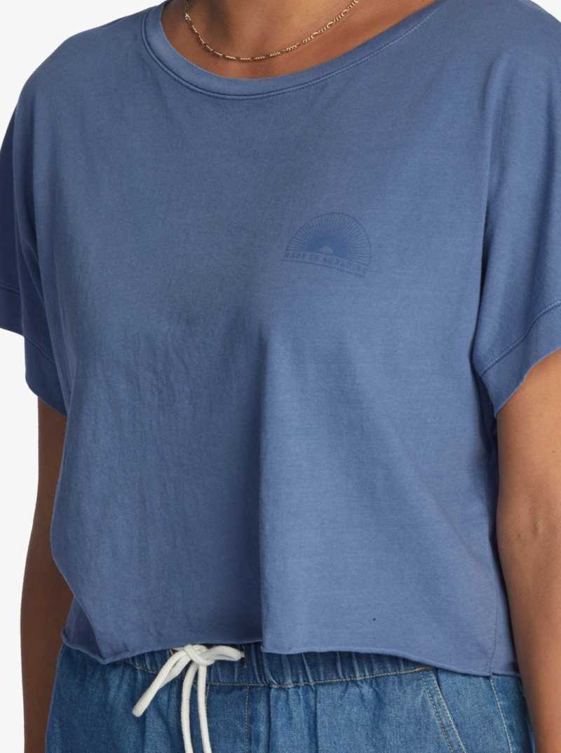 Debardeur Roxy Having Fun T-Shirt Femme Bleu | 059142RQY