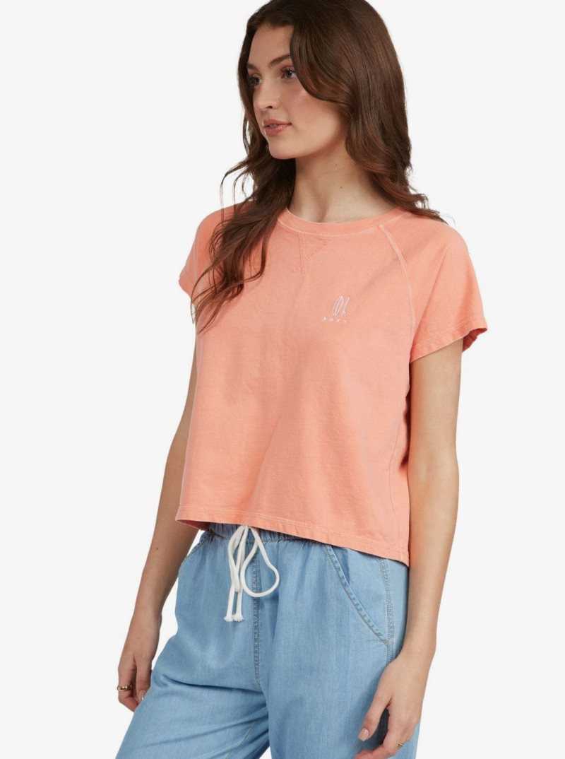 Debardeur Roxy Just Surf Oversized T-Shirt Femme Corail | 362970BYJ