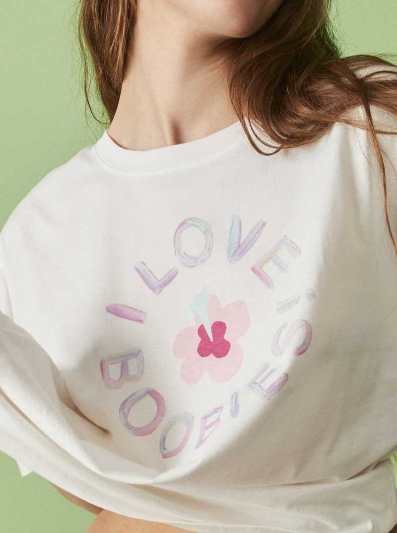 Debardeur Roxy Keep A Breast Day T-Shirt Femme Blanche | 785203AEL