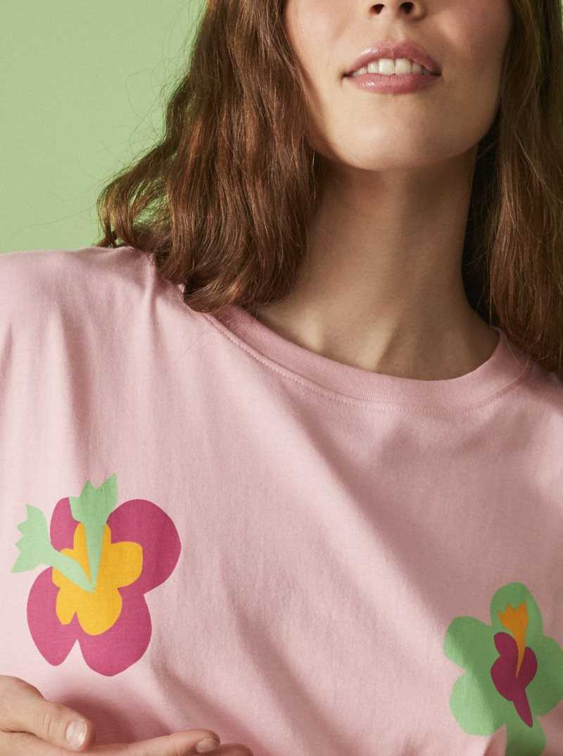 Debardeur Roxy Keep A Breast Day T-Shirt Femme Rose | 943672EDY