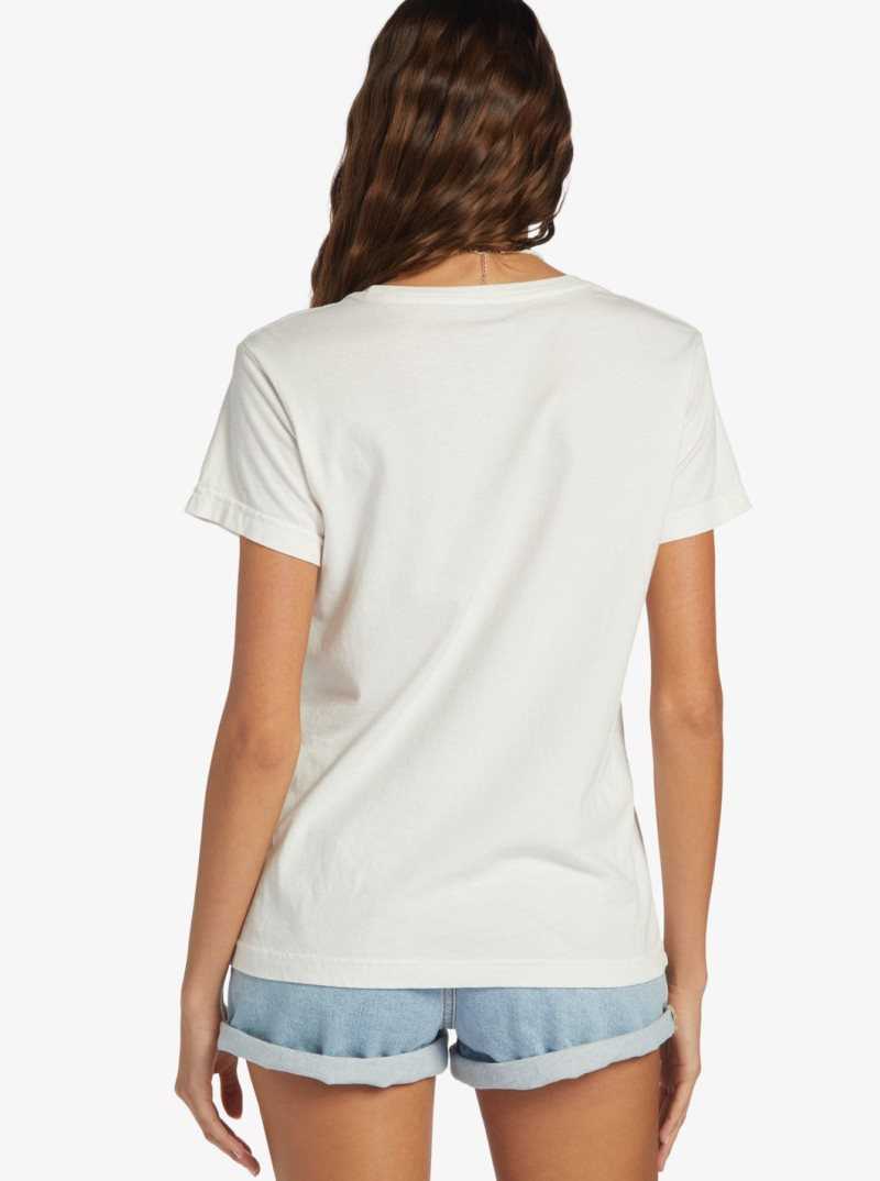 Debardeur Roxy Kinda Salty Boyfriend T-shirt Femme Blanche | 752614UBJ