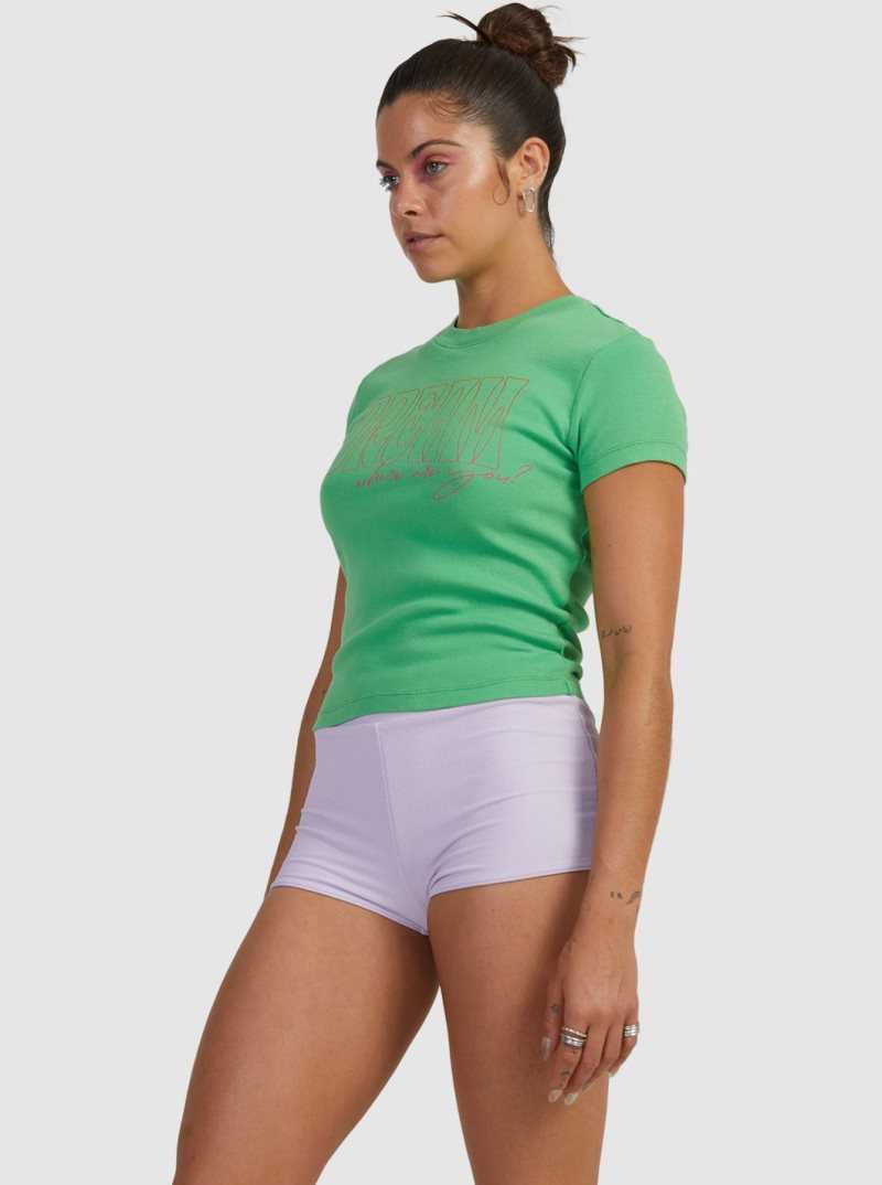 Debardeur Roxy Mimi Crop T-Shirt Femme Vert | 378041WGT