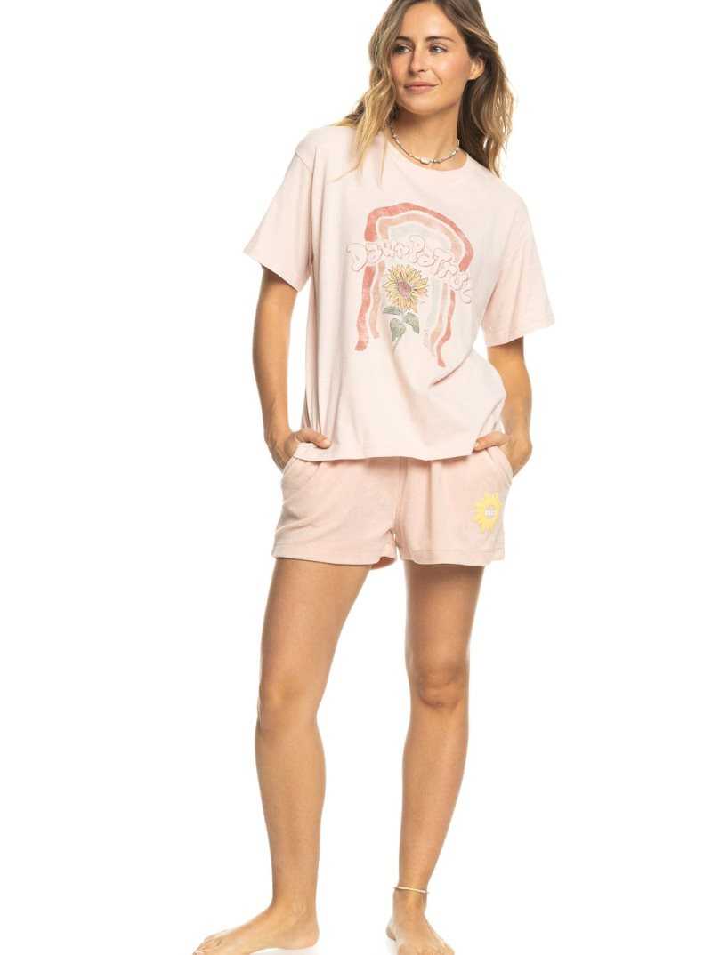 Debardeur Roxy Moonlight Sunset A Oversized Boyfriend T-Shirt Femme Corail | 134597TXL