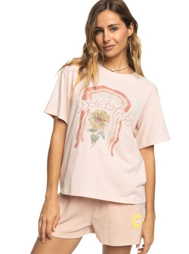 Debardeur Roxy Moonlight Sunset A Oversized Boyfriend T-Shirt Femme Corail | 134597TXL